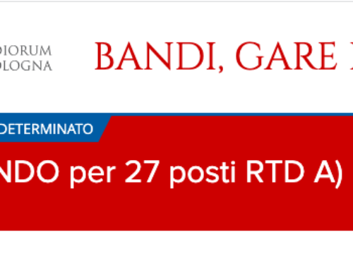 Bando per la selezione di 27 ricercatori a tempo determinato